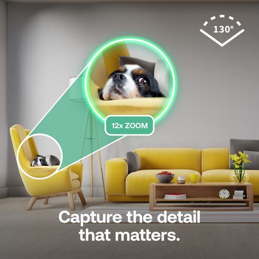 Arlo Essential 3 2K Indoor Smart Home Security Camera - White - annotation - capture detail shot 