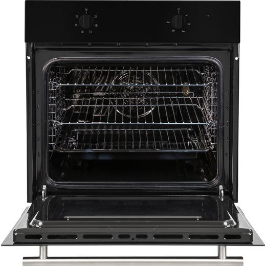 Russell Hobbs RHFEO7004B/02 Built In Electric Single Oven - Black -  front with door open shot