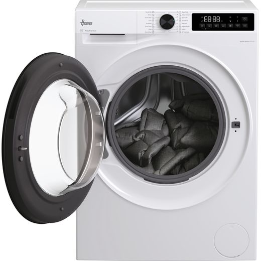 Hoover HBR 412BL10-80 HBR 412BL10-80 12kg Washing Machine with 1400 rpm - White - front with door open shot