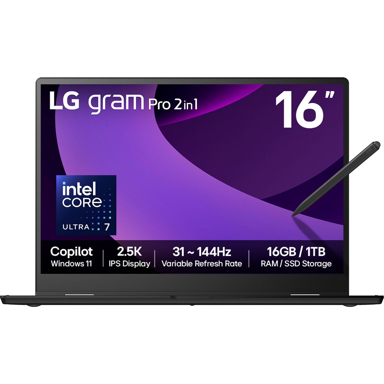 LG gram Pro AI 16” WQXGA Laptop | 16T90TP-G.AA78A1 | ao.com