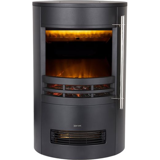 Warmlite Elmswell WL46022 Log Effect Electric Stove With Remote Control - Black