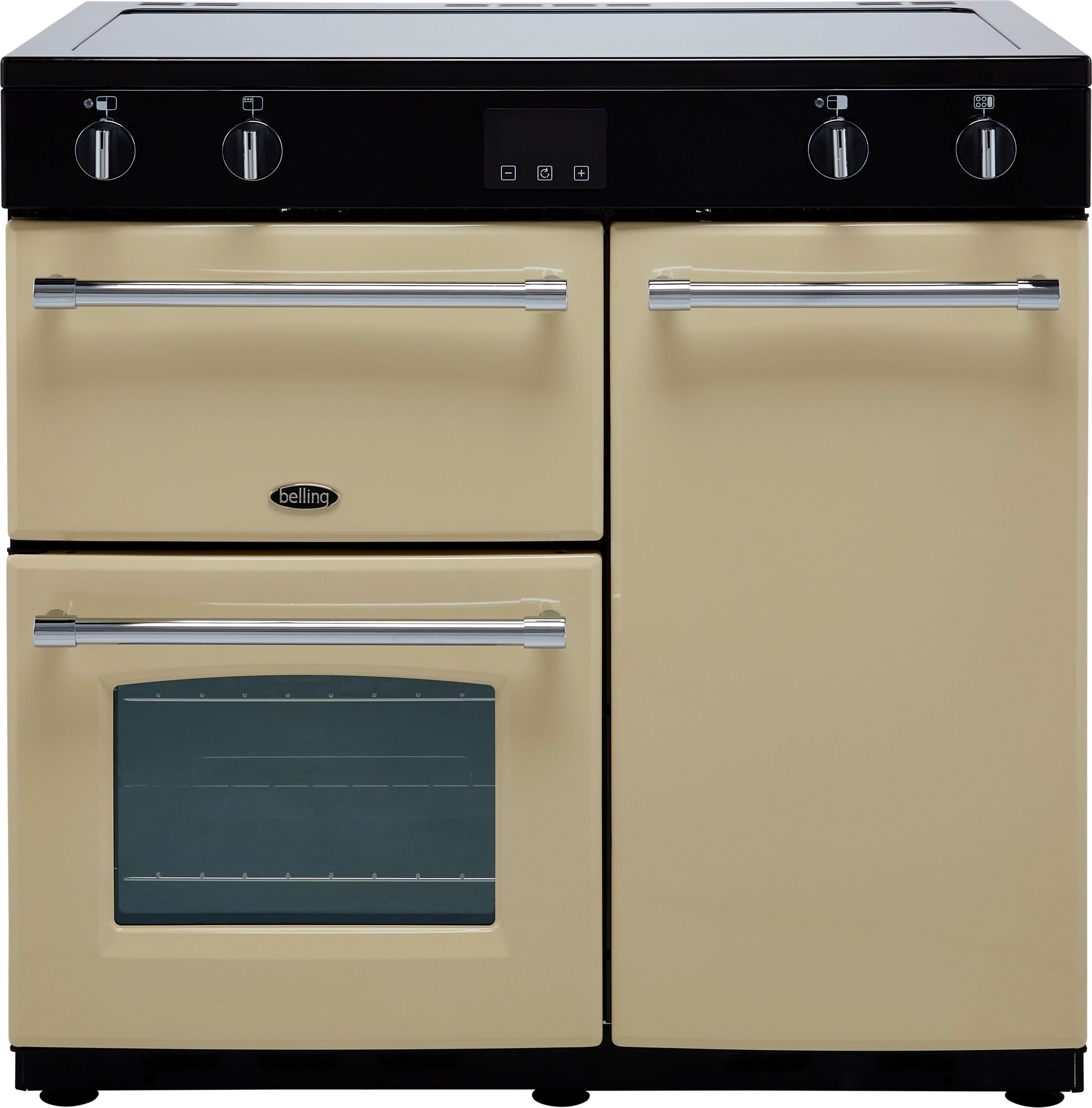 Belling Farmhouse90Ei 90cm Electric Range Cooker with Induction Hob - Cream - A/A Rated, Cream