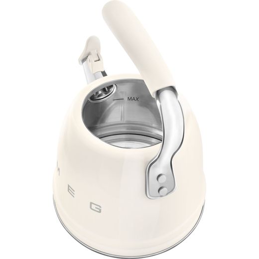 WKF01CR Whistling Kettle in cream - Top view with no lid