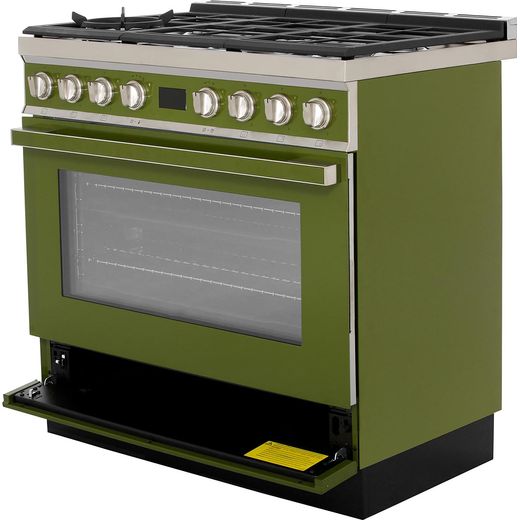 Smeg Portofino CPF9GPOG 90cm Dual Fuel Range Cooker - Olive Green