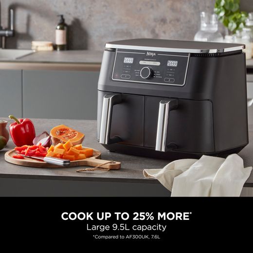 Ninja Foodi Max Dual Zone AF400UK Air Fryer - Black - Annotation - Cook up to 25% more