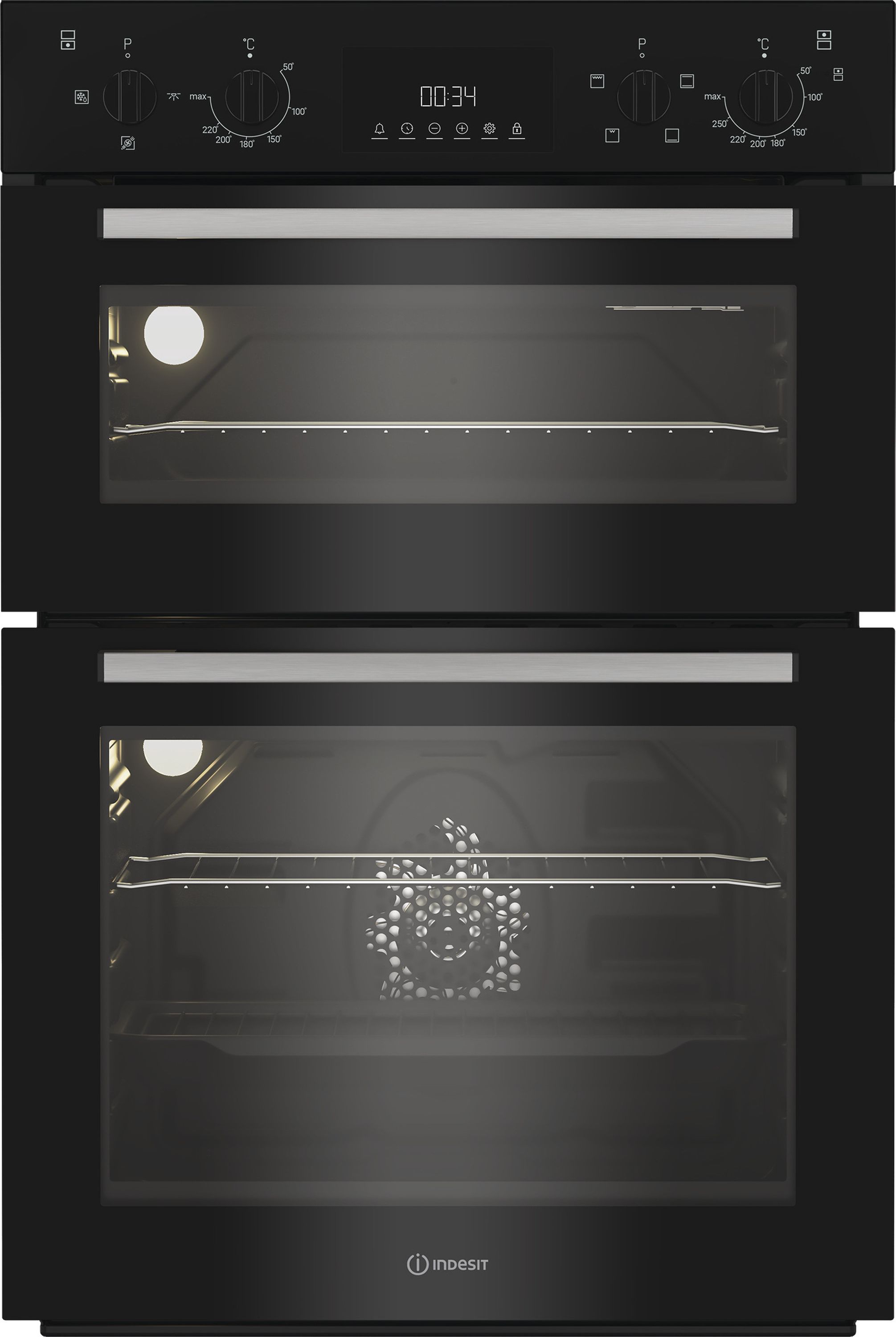 Indesit Built In Electric Double Oven - Black - A/A Rated - Image 2