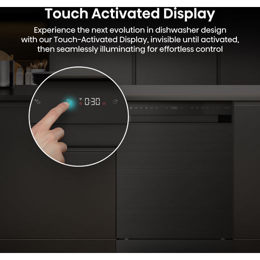 Hisense Standard Dishwasher - Black Inox - Annotation - Touch activated shot