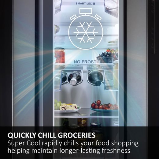 Haier 70/30 Total No Frost Fridge Freezer - Silver  - Annotation - Super cool shot