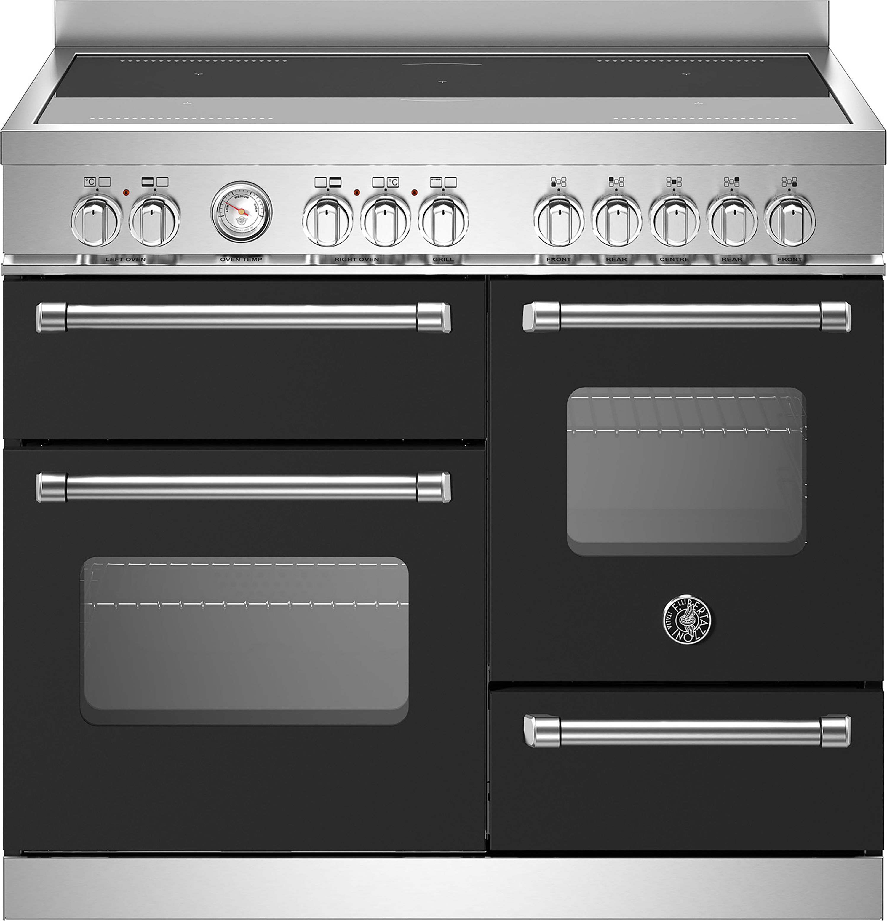 Bertazzoni MAS105I3ENEC Electric Range Cooker - 100cm - 3 Ovens - Induction Hob - Black