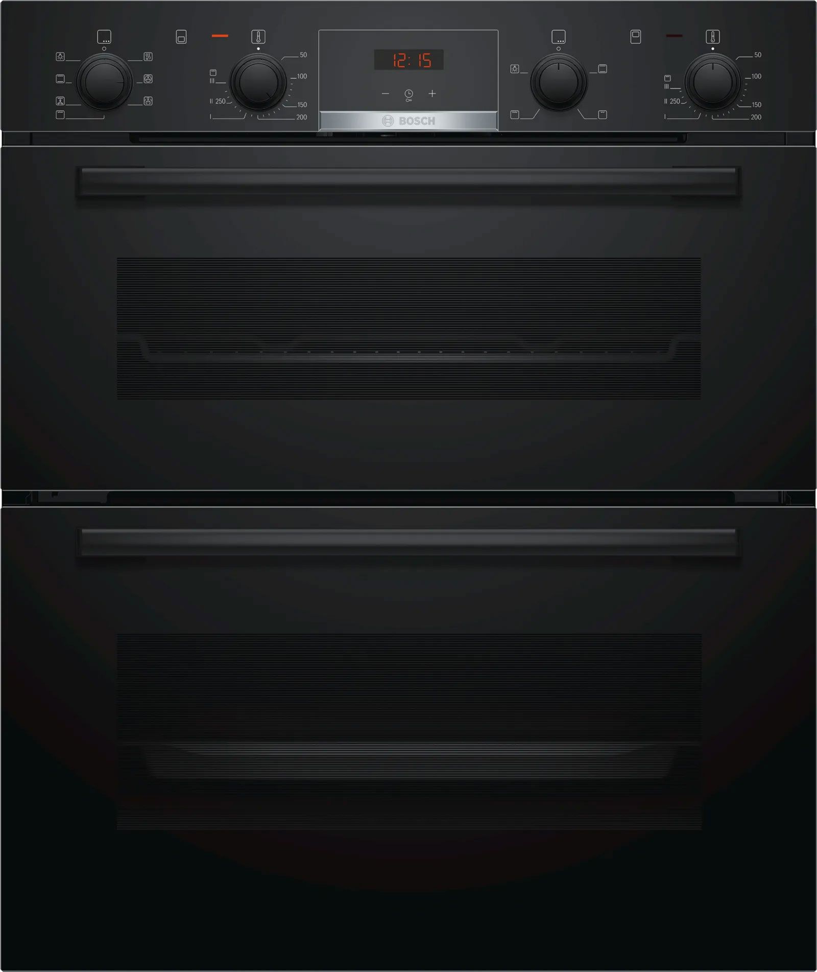 Image of Bosch Series 4 NBS533BB0B Built Under Electric Double Oven - Black - A/B Rated, Black