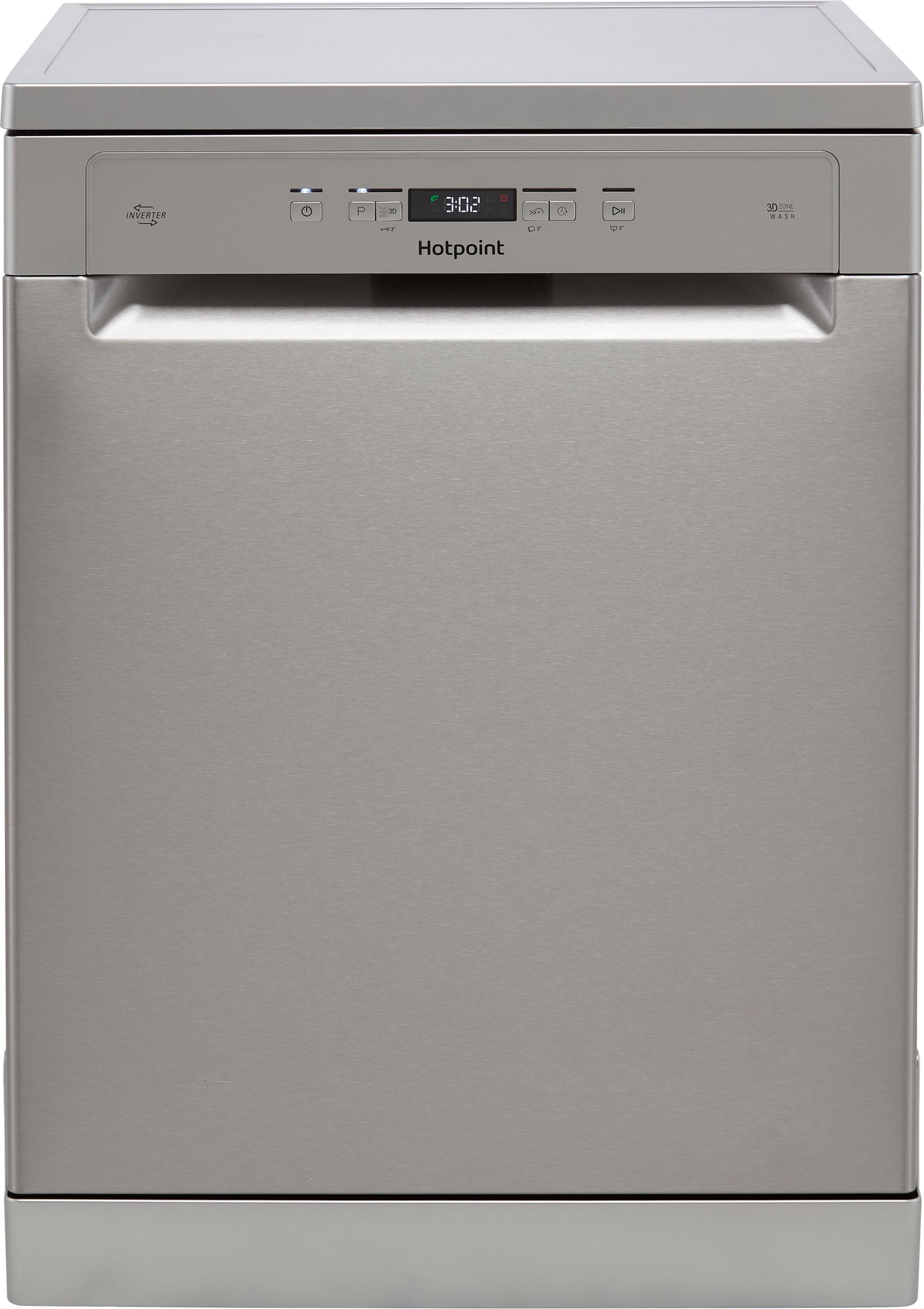 Hotpoint HFC3T232WFGXUK Standard Dishwasher - Stainless Steel - D Rated, Stainless Steel