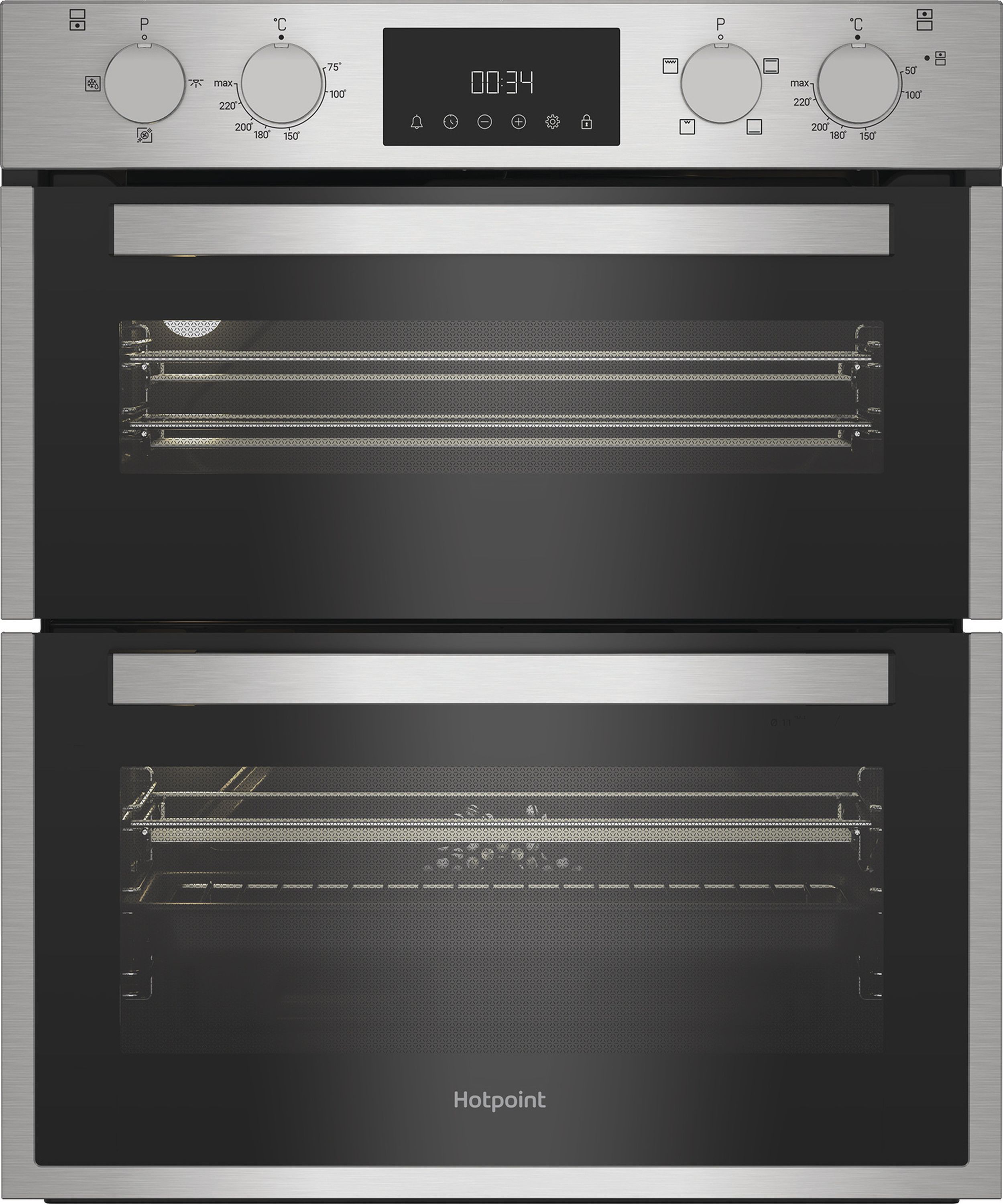 Image of Hotpoint DUH 10D IX Built Under Electric Double Oven - Stainless Steel - A Rated, Stainless Steel