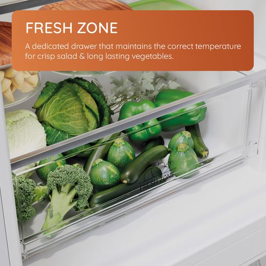 Hotpoint Integrated Fridge Freezer - White - Annotation - Fresh zone shot