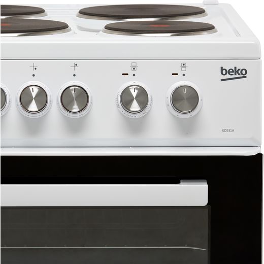 Beko 50cm Electric Cooker with Sealed plate hob Hob - White