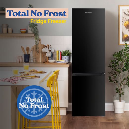 Russell Hobbs RH181TNF552E1B 181cm 60/40 Frost Free Fridge Freezer - Black - Annotation - total no frost shot