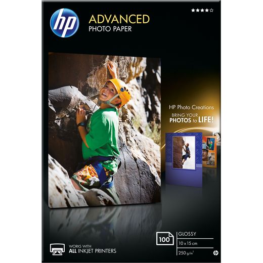 HP Advanced Glossy Photo Paper-100 sheet (10 x 15 cm)
