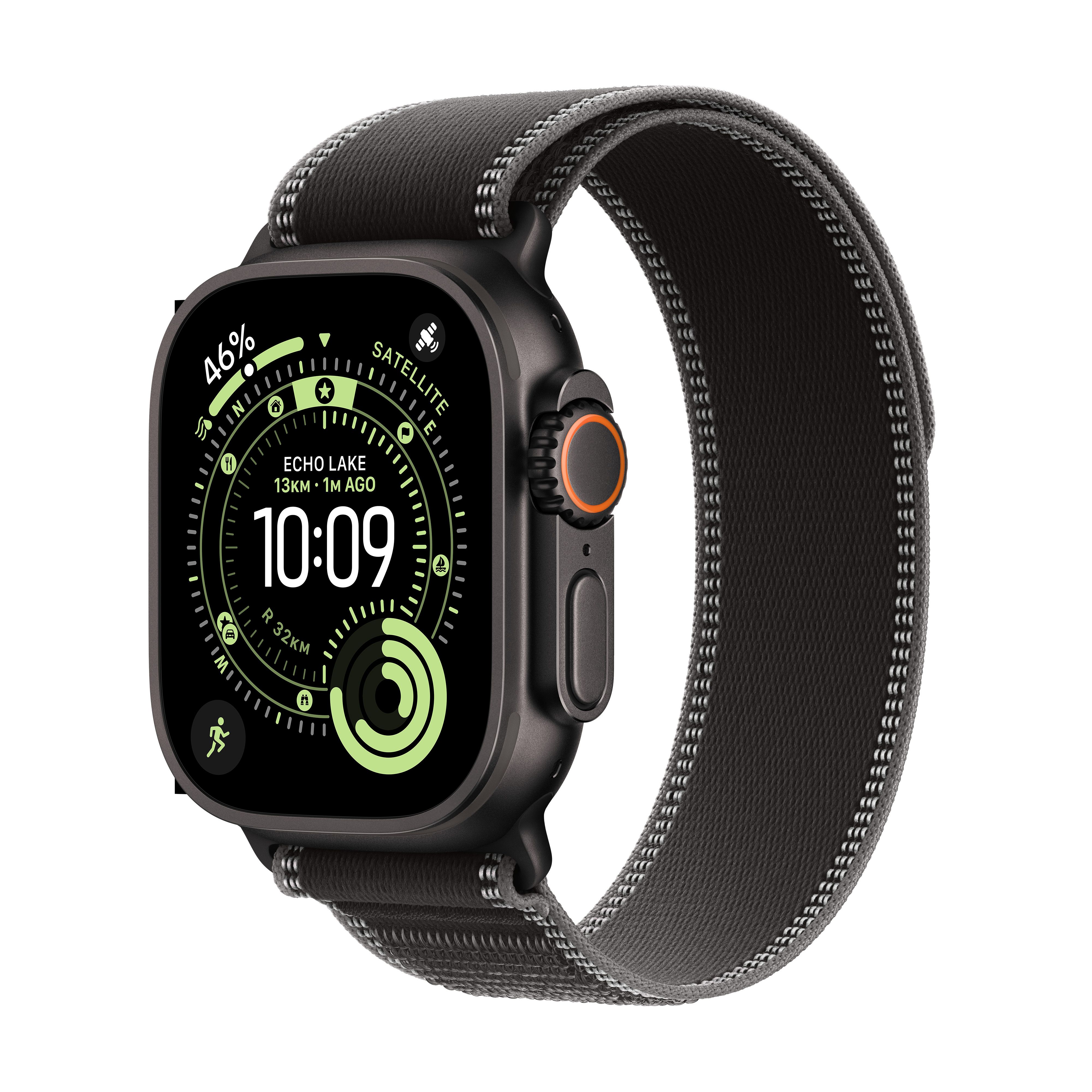 Apple Watch Ultra 3 Gps + Cellular 49Mm Black Titanium Case With Black/Charcoal Trail Loop - M/L 195950485912 - Image 5