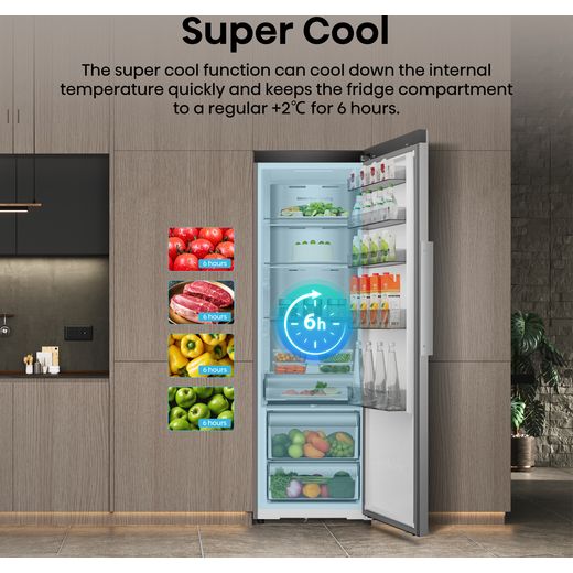 Hisense RL3K370SAIE 186cm Fridge - Silver - annotation - super cool shot 