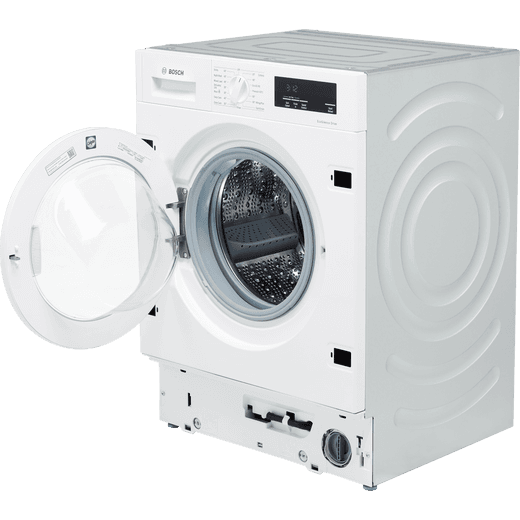Bosch Series 6 WIW28302GB Integrated 8Kg Washing Machine with 1400 rpm - White - Door open