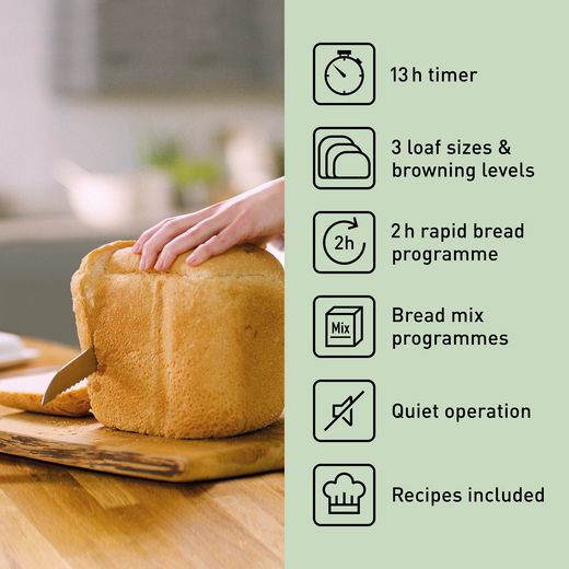 Panasonic Bread Maker - Grey - annotation - features shot 
