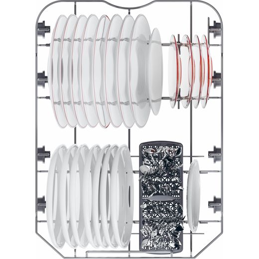 Hoover Slimline Dishwasher - Stainless Steel  - Top basket shot