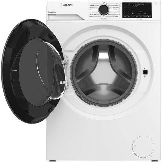 Hotpoint FabicCare HBCA 93 CARE UK 9kg Washing Machine with 1400 rpm - White - Door open