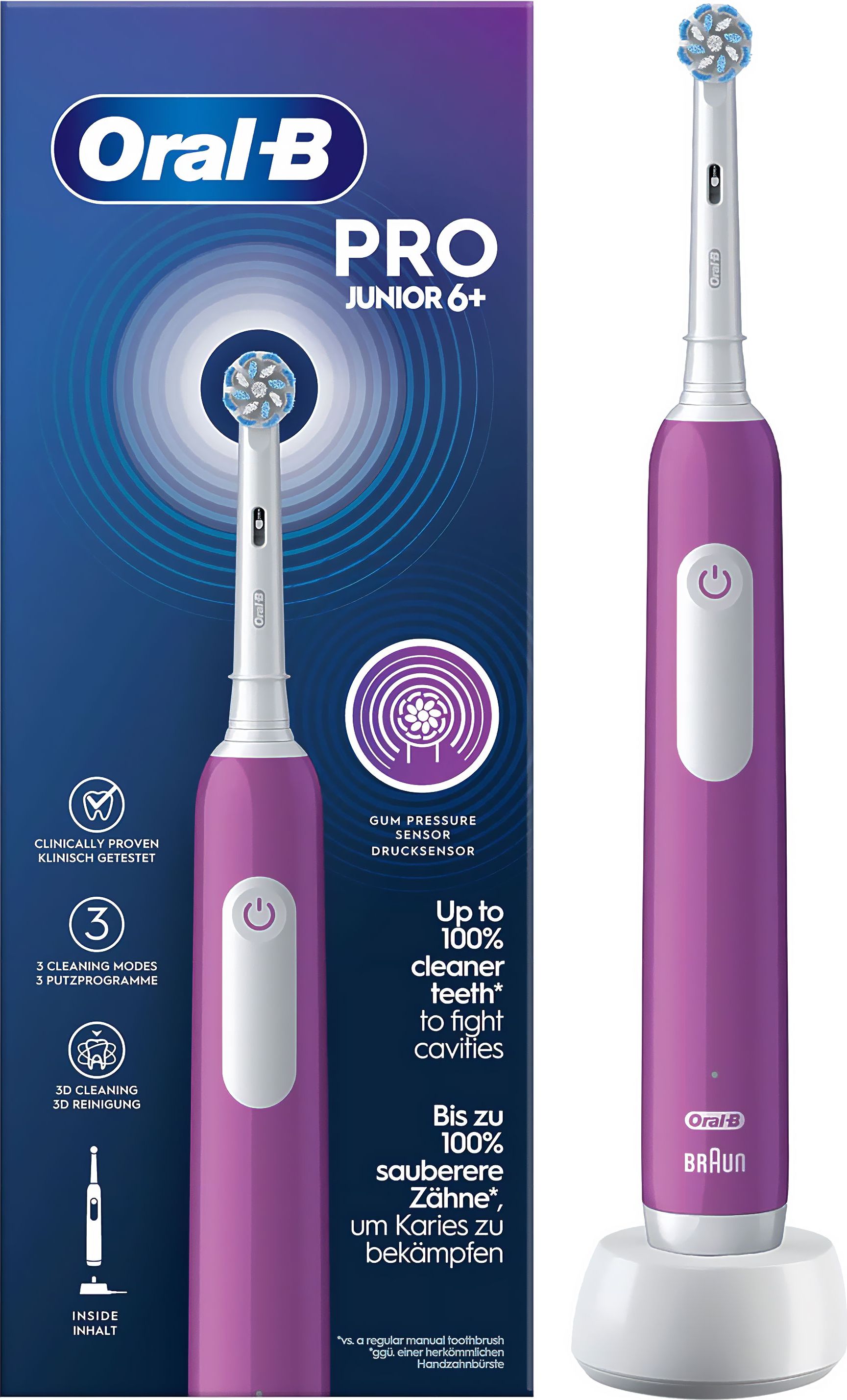 Oral-B Junior Electric Toothbrush - Purple - Ages 6+
