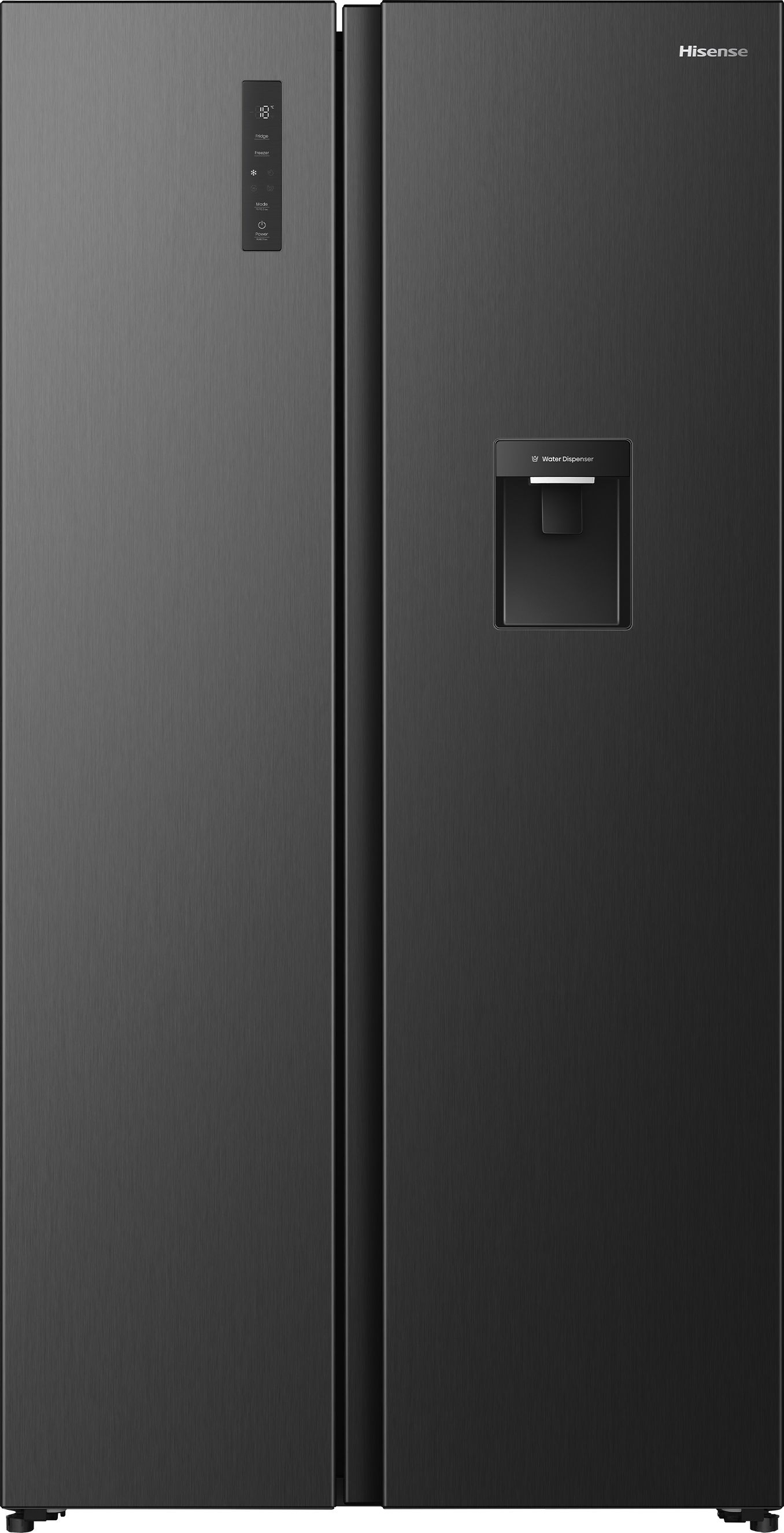 Hisense RS3P558NMFD American Fridge Freezer - Total No Frost - Water Dispenser - Black Stainless Steel