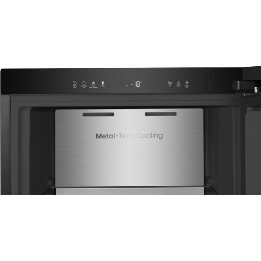 Hisense Frost Free Upright Freezer - Black Stainless Steel - Control panel shot