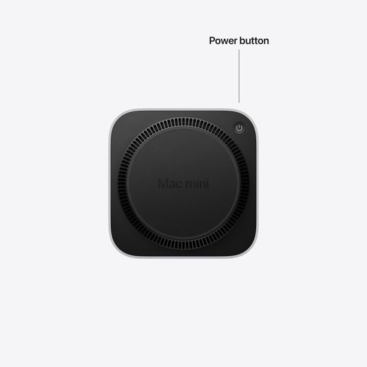 Apple Mac mini, - Silver - Annotation - power button