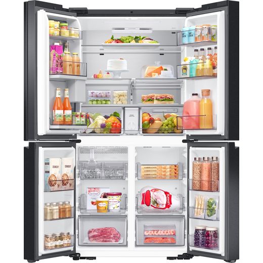 Samsung Family Hub™ American Fridge Freezer - Black - Doors open
