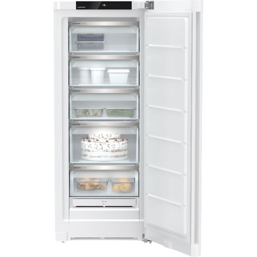 Liebherr Plus Frost Free Upright Freezer - White - Front with door open shot