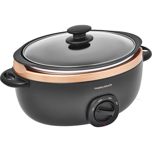 Morphy Richards 461016 Slow Cooker - Black - Right perspective shot
