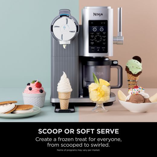 Ninja NC701UK Ice Cream Maker Silver - Annotation - Scoop or soft serve
