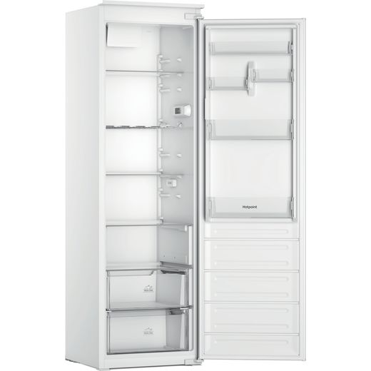 Hotpoint HTSD18A011A1 Integrated Upright Fridge - Sliding Door Fixing Kit - White - Right persepective with door open shot 