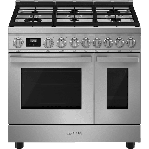Smeg Portofino CPF92GMX Dual Fuel Range Cooker - Stainless Steel - A/A Rated