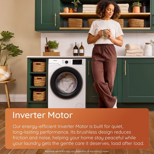 Hotpoint AntiStain HBD 8680G ANTISTAIN UK 8Kg / 6Kg Washer Dryer with 1400 rpm - Graphite - Annotation - Inverter motor