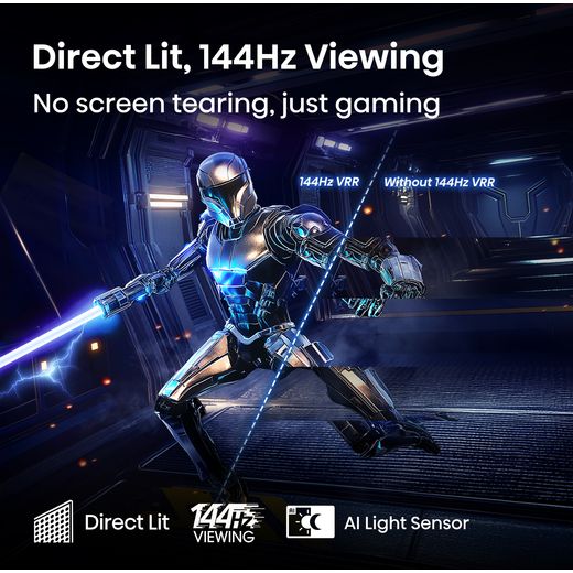 Hisense E7Q 98" 4K Ultra HD QLED Smart Android TV [2025] - Annotation - Direct lit 144Hz viewing