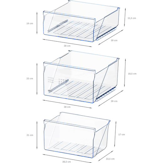 Bosch, Series 2, Under Counter Freezer with Super Freezing function and Door Open Alarm in White - Dimensions