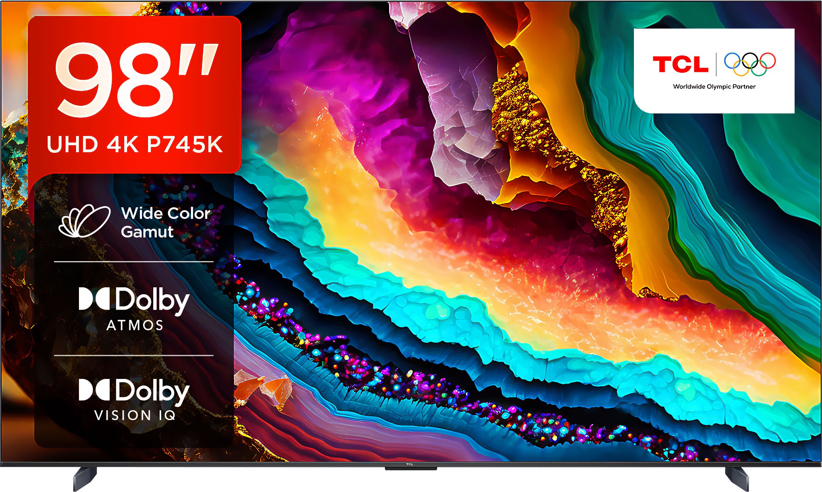 TCL P745K 98" 4K Ultra HD Smart Google TV [2024] - 98P745K, Black