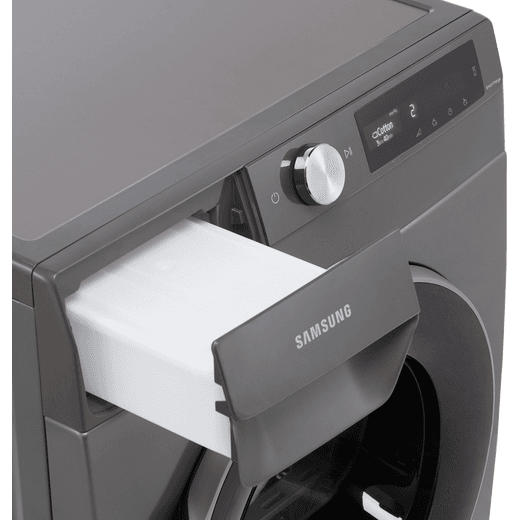 Samsung Series 6 OptimalDry™ DV90T6240LN Wifi Connected 9Kg Heat Pump Tumble Dryer - Graphite - Detergent drawer open