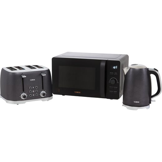 Tower AOBUNDLE014 Microwave - Black Glitz