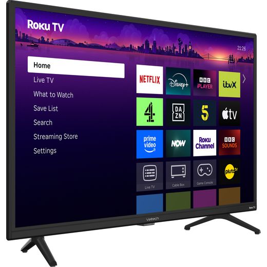 Veltech 32" HD Smart Roku TV - right perspective shot