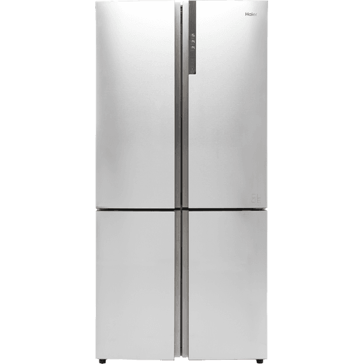 Haier HTF-610DM7 Non-Plumbed Total No Frost American Fridge Freezer - Stainless Steel Effect - F Rated