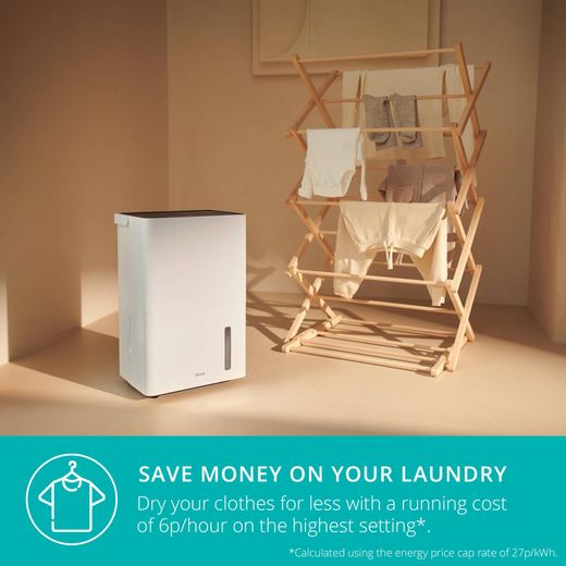 Duux Bora Smart Dehumidifier - White - Annotation - Save money shot