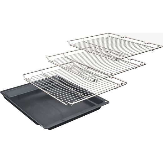 NEFF N30 Built In Electric Double Oven - Black - Left tray shot