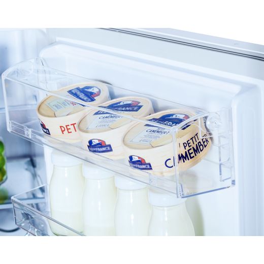 Hisense Integrated 70/30 Frost Free Fridge Freezer - White - Close up door shelf shot
