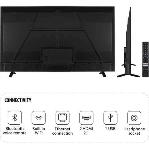 Toshiba UF26 Fire 65" 4K Ultra HD LCD Smart Fire TV [2026] - Annotation - Ports