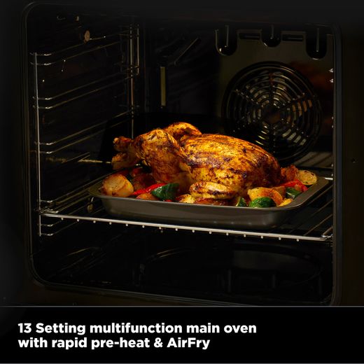 Stoves Richmond Deluxe 90DF 90cm wide Dual Fuel Range Cooker with Gas Hob - Garnet Red - Annotation - 13 setting multifuctional