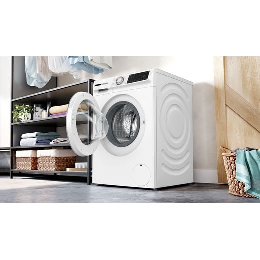 Bosch Series 6 WGJ25400GB 10kg Washing Machine with 1351 rpm - White - washing machine in utility room shot